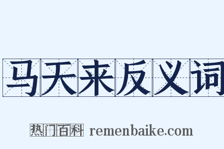 马天来反义词是什么意思的图片